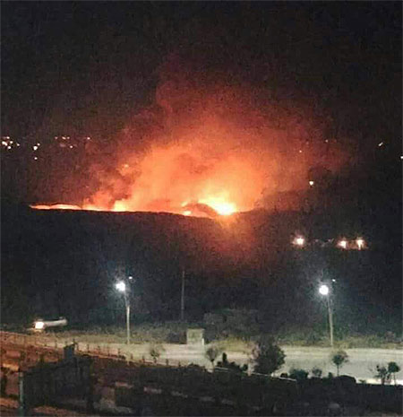 ataque del enemigo sionista en siria Aviación del enemigo israelí bombardea un aeropuerto militar de Siria